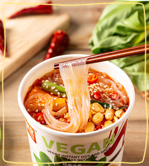 Vegan Color Packaging Instant Glass Noodles Series