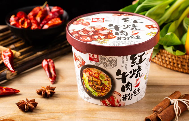 color packaging traditional hot and sour flavor instant glass noodles series 1