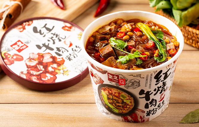 color packaging traditional hot and sour flavor instant glass noodles series 2